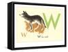 W is for Wolf-null-Framed Stretched Canvas