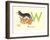 W is for Wolf-null-Framed Art Print