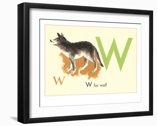 W is for Wolf-null-Framed Art Print