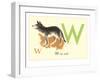 W is for Wolf-null-Framed Art Print