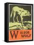 W is for Wolf-null-Framed Stretched Canvas