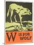 W is for Wolf-null-Mounted Art Print