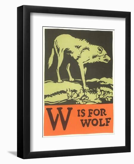 W is for Wolf-null-Framed Art Print