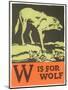 W is for Wolf-null-Mounted Art Print