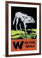 W is for Wolf-Charles Buckles Falls-Framed Art Print