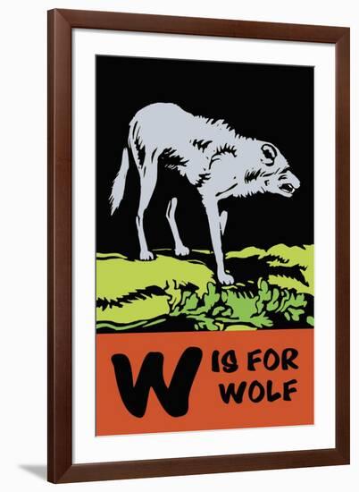 W is for Wolf-Charles Buckles Falls-Framed Art Print