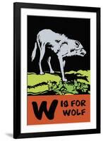 W is for Wolf-Charles Buckles Falls-Framed Art Print