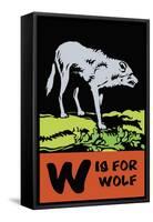W is for Wolf-Charles Buckles Falls-Framed Stretched Canvas