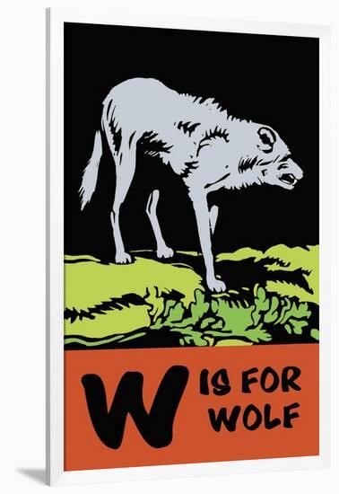 W is for Wolf-Charles Buckles Falls-Framed Art Print