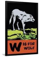 W is for Wolf-Charles Buckles Falls-Framed Art Print