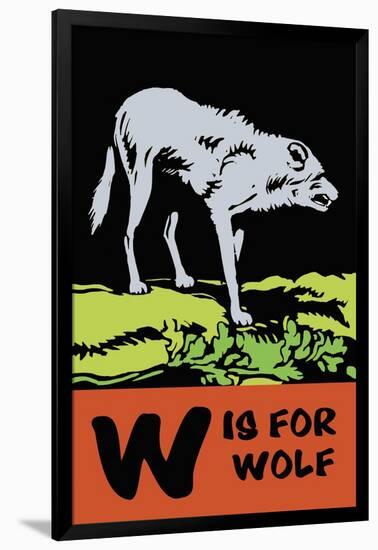 W is for Wolf-Charles Buckles Falls-Framed Art Print