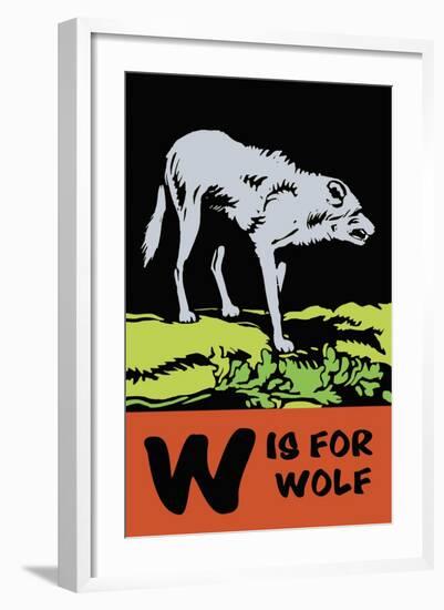 W is for Wolf-Charles Buckles Falls-Framed Art Print