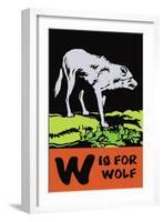 W is for Wolf-Charles Buckles Falls-Framed Art Print