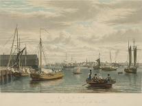 Boston, from the Ship House-W.J. Bennett-Stretched Canvas