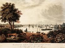 Boston, from the Ship House-W.J. Bennett-Stretched Canvas
