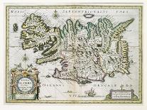 Map of Iceland-W.j. Blaeu-Stretched Canvas