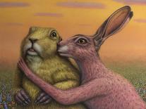 Prairie Dog and Rabbit Couple-W Johnson James-Giclee Print