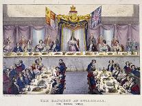 Queen Victoria at the Guildhall Banquet, London, 1837-W Lake-Stretched Canvas