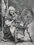 An Old Irishwoman at Her Spinning-Wheel-W^ Lawrence-Photographic Print