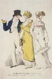 Two Women Wearing Walking Dresses Accompanied by a Man, C1810-W Read-Giclee Print