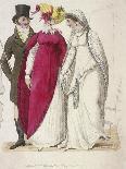 Two Women and a Man Wearing Full Evening Dress, C1810-W Read-Giclee Print