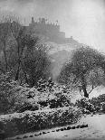 Edinburgh Castle in the Snow, from Princes Street Gardens, Scotland, 1924-1926-W Reid-Framed Giclee Print