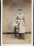 Boy Carrying a Basket-W^ Reynolds-Framed Photographic Print