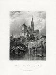 St Omer and the Cathedral, Strasbourg, France, 19th Century-W Richardson-Framed Giclee Print