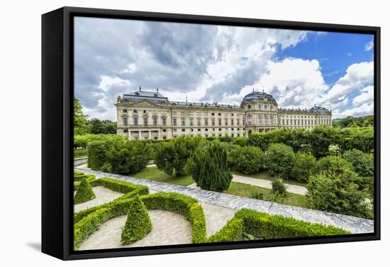 WŸrzburg, Bavaria, Germany, WŸrzburger Residence with Court Garden-Bernd Wittelsbach-Framed Stretched Canvas