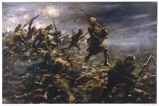 At Loos Piper Laidlaw Rouses His Colleagues Suffering the Effects of a Gas Attack-W.s. Bagdatopulos-Art Print