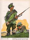 German Caricature of Russian Soldiers, WW1-W. Trier-Mounted Art Print