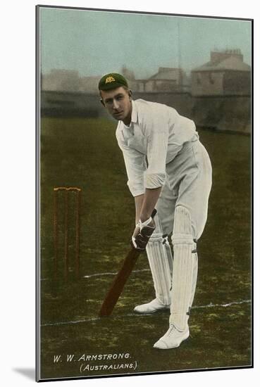 W. W. Armstrong, Cricket Player from Australia-null-Mounted Art Print