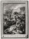 Hercules Overcomes Antaeus, Who Opposes His Passage into Africa, 1775-W Walker-Giclee Print