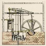 Watt's Steam Engine Circa 1765-W. Weiler-Framed Art Print