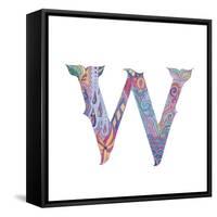 W-Green Girl-Framed Stretched Canvas