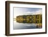 WA, Bainbridge Island. Fall Color Reflected on Fletcher Bay-Trish Drury-Framed Photographic Print