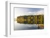 WA, Bainbridge Island. Fall Color Reflected on Fletcher Bay-Trish Drury-Framed Photographic Print