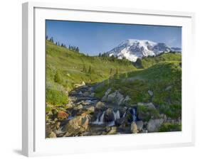 Wa, Mount Rainier National Park, Mount Rainier and Edith Creek-Jamie And Judy Wild-Framed Photographic Print