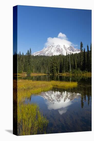 Wa, Mount Rainier National Park, Mount Rainier Reflected in Reflection Lake-Jamie And Judy Wild-Stretched Canvas