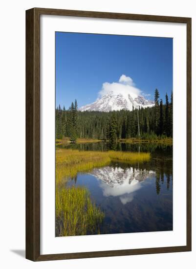 Wa, Mount Rainier National Park, Mount Rainier Reflected in Reflection Lake-Jamie And Judy Wild-Framed Photographic Print