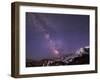 WA. Night shot of Milky Way and stars over Mt. Rainier-Gary Luhm-Framed Photographic Print