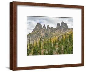 WA, Okanogan-Wenatchee NF. Liberty Bell Mtn, Concord and Lexington Towers, Early Winters Spires-Jamie & Judy Wild-Framed Photographic Print