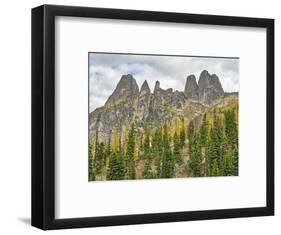 WA, Okanogan-Wenatchee NF. Liberty Bell Mtn, Concord and Lexington Towers, Early Winters Spires-Jamie & Judy Wild-Framed Photographic Print