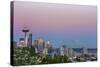 Wa, Seattle, Skyline View from Kerry Park, with Mount Rainier-Jamie And Judy Wild-Stretched Canvas