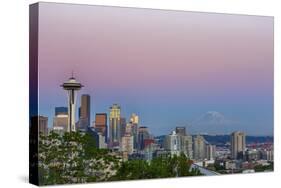 Wa, Seattle, Skyline View from Kerry Park, with Mount Rainier-Jamie And Judy Wild-Stretched Canvas