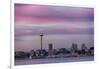 Wa, Seattle, Space Needle and Elliott Bay from West Seattle-Jamie And Judy Wild-Framed Premium Photographic Print