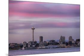 Wa, Seattle, Space Needle and Elliott Bay from West Seattle-Jamie And Judy Wild-Mounted Premium Photographic Print