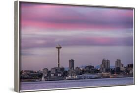 Wa, Seattle, Space Needle and Elliott Bay from West Seattle-Jamie And Judy Wild-Framed Photographic Print