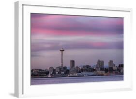 Wa, Seattle, Space Needle and Elliott Bay from West Seattle-Jamie And Judy Wild-Framed Photographic Print