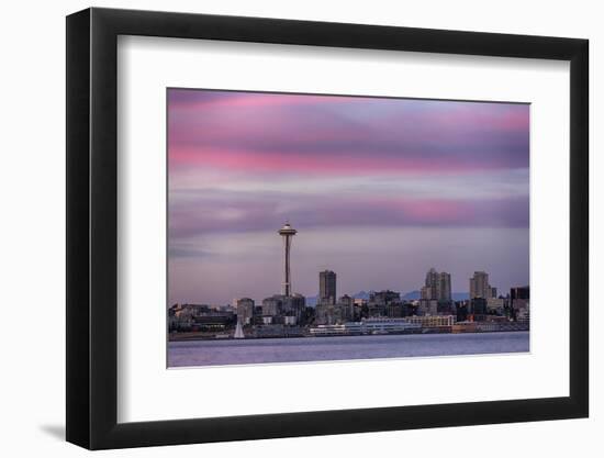 Wa, Seattle, Space Needle and Elliott Bay from West Seattle-Jamie And Judy Wild-Framed Photographic Print